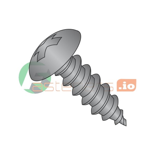 Newport Fasteners Sheet Metal Screw, #6 x 3/8 in, Zinc Plated Steel Truss Head Phillips Drive, 10000 PK 839736 - main
